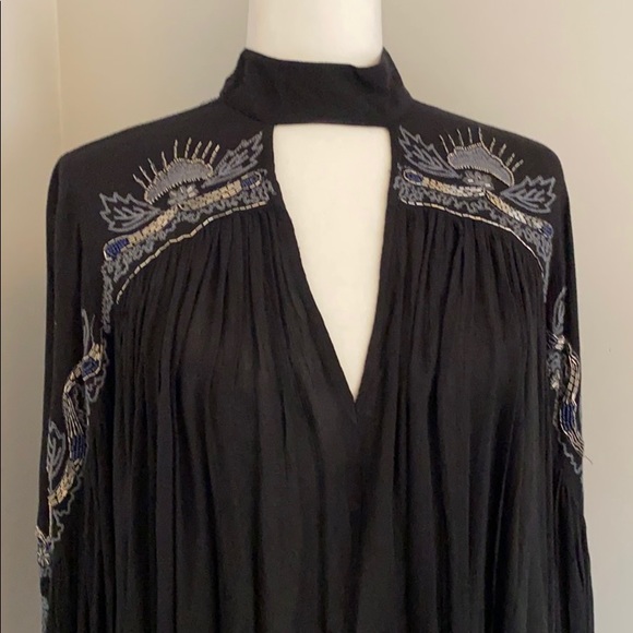 Free people gorgeous halter beaded top - Picture 2 of 8